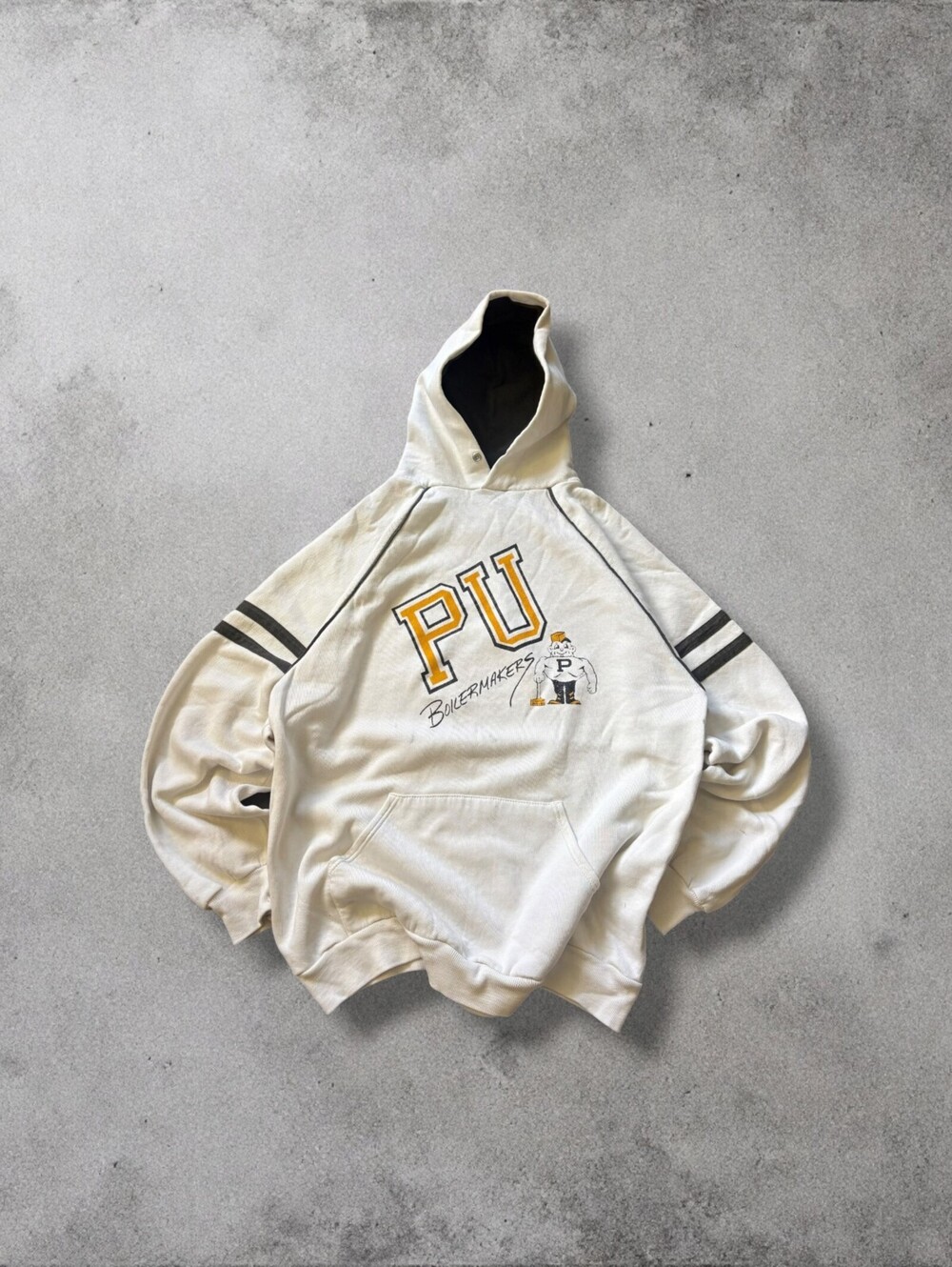 Vintage 80s/90s Purdue Boilermakers NCAA Graphic Collegiate Hoodie Size Mens XL